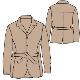 Patron ropa, Fashion sewing pattern, molde confeccion, patronesymoldes.com Safari Blazer 7429 NENES Camperas